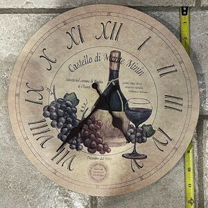 Italian Wine-Themed Wall Clock